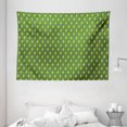 thumbnail image 1 of Green and Yellow Tapestry, Simple Pattern with Yellow Arrows of Thunder Retro Hipster, Wall Hanging for Bedroom Living Room Dorm Decor, 80W X 60L Inches, Olive Green and Yellow, by Ambesonne, 1 of 2