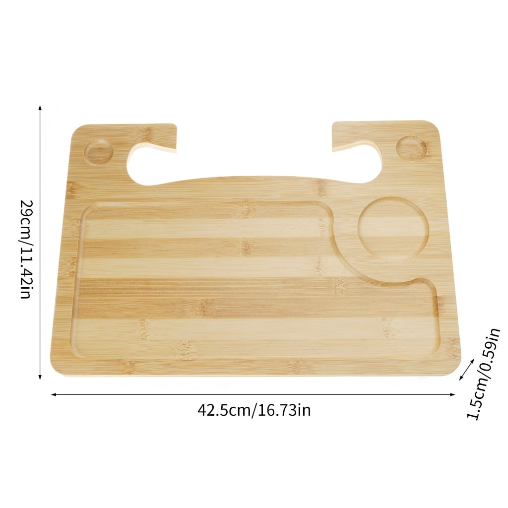 MANNYA Vehicle Steering Tray Surfaces Detachable Car Desk Table For Meals Work With Antislip Base Design
