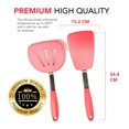 thumbnail image 4 of Spatula Heat Resistant Set Nonstick Cookware Flexible Wide Set of 2 Turner Exultimate, 4 of 7