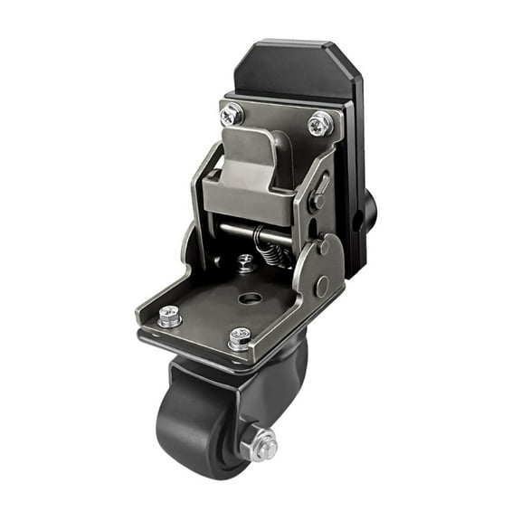 Reinforced Stainless Steel Caster Set For Rolling Toolbox Upgrades Collapsible Mounting High Weight Capacity 200lbs