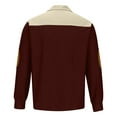 thumbnail image 4 of Mens Corduroy-Sweatshirts with Button Stand Collar Long Sleeve Shirts Vintage Color Block Pullover Warm Athletic Workout Sweatshirt Tops, 4 of 4