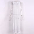thumbnail image 5 of Women's Crochet Swimsuit Cover Up Sleeveless Side Slit Long Beach Dress,XS-XL, 5 of 7