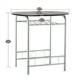 thumbnail image 5 of Tcbosik 3 Piece Dining Table Set for 2, Small Kitchen Table with Built-in Storage Shelf for Kitchen, Dining Room, Black, 5 of 13
