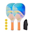 thumbnail image 3 of Pickleball Paddles Pickleball Racquets Includes 2 Rackets 4 Pickleballs Comfort Grip Professional Pickle Ball Racket for Kids Style A, 3 of 8