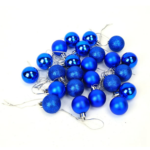 Tebru 24pcs Glitter Ball, Christmas Tree Hanging Glitter Ornament Balls ...