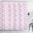 thumbnail image 1 of Ambesonne Diamonds Shower Curtain, Watercolor Heart Rocks, 69"Wx84"L, Pink Violet Red, 1 of 3