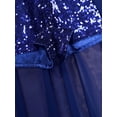 thumbnail image 6 of DPOIS Kids Flower Girl Dress Wedding Party Chiffon Sequins Dress Navy Blue 16, 6 of 7