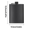 thumbnail image 2 of Paquete de 2 Petacas para Licor, Petacas Finas a Prueba de Fugas de Acero Inoxidable de 8 Onzas con Embudo para Hombres y Mujeres (Negro Mate), 2 of 5
