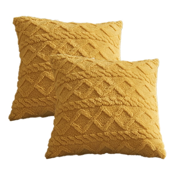 Paquete de 2 fundas de almohada decorativas para sofá de granja, funda de almohada cuadrada de felpa suave Vhermosa CPB-CJZ1214-4