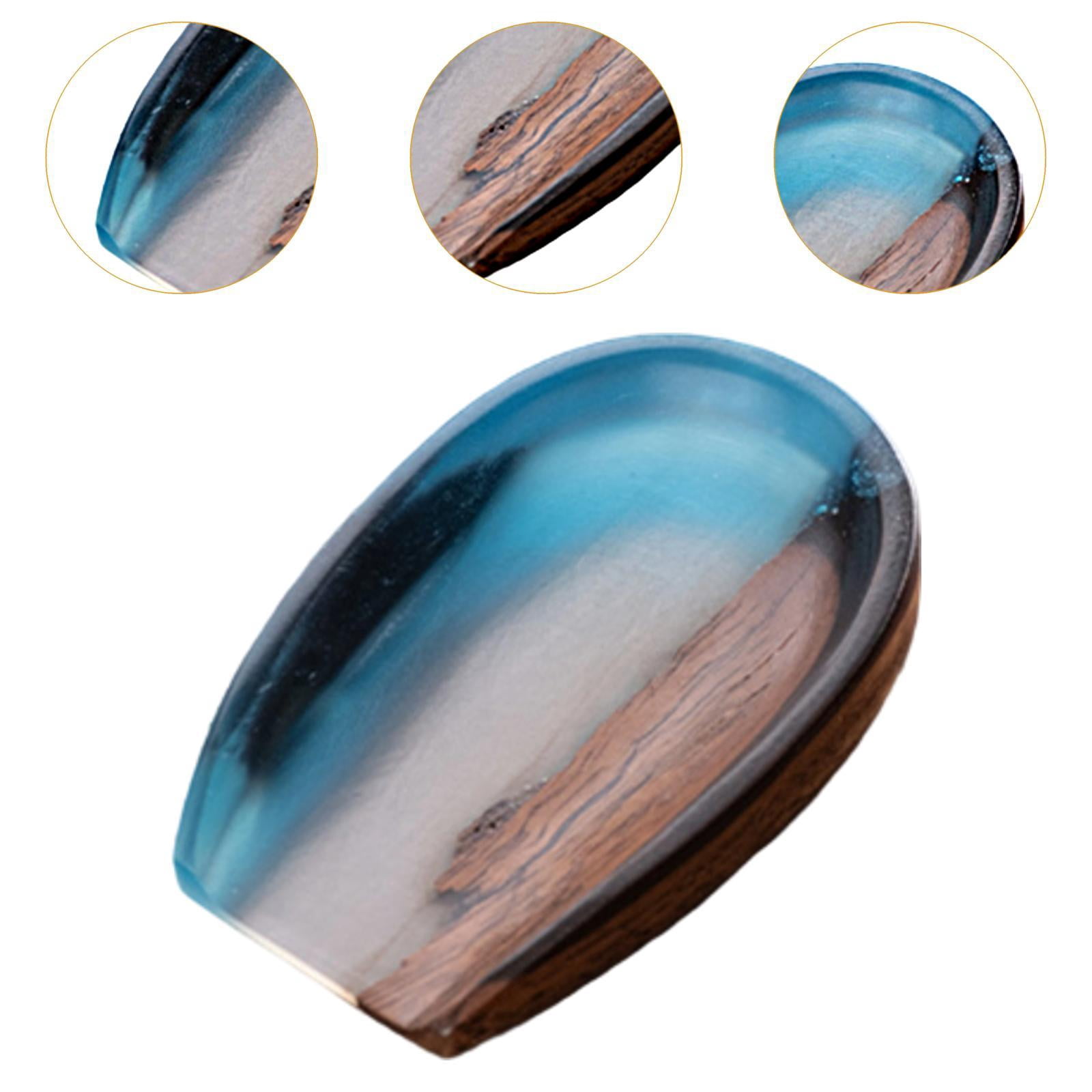 CarpNettore Coffee Bean Cup Cha He Tray Wood Resin Coffee Accessory Measuring Tray Weighing Color E