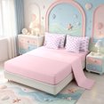 thumbnail image 3 of Manfei Pink Ribbon Bowknot 7-Piece Twin Bedding,Watercolor Ocean Shell Bedding Comforter Set,Pink Reversible, 3 of 7