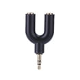 thumbnail image 2 of Adaptador De Cables Divisor de audio para Audífonos de extensión de 35 mm 1 adaptador macho a 2 hembra (negro), 2 of 9