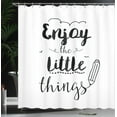 thumbnail image 4 of Ambesonne Saying Shower Curtain, Words of Wisdom Phrase, 69"Wx70"L, Black and White, 4 of 5