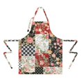 thumbnail image 2 of Pioneer Flower Floral Print Pattern Apron-Garden Aprons for Women with Pockets-Cotton Linen Waterproof Kitchen Cooking Gardening Aprons Adjustable for Kitchen,Cooking,BBQ and Salon 33x27 Inch, 2 of 7