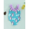 thumbnail image 4 of Gzhioc Baby Kids Girls One-piece Bikini, Elastic Sleeveless Animal Print Swimsuit for Summer Beach,Blue, 4 of 8