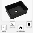thumbnail image 6 of Logmey 16"Lx12"W Rectangle Black Vessel Sink for Bathroom Ceramic Sink Above Counter Basin Art, 6 of 8