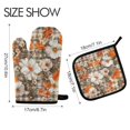 thumbnail image 2 of Yayeee Oven Mitts and Pot Holder Set of 2 Heat Resistant Kitchen Gloves Baking Hot Pad, Rustic Floral, 2 of 5