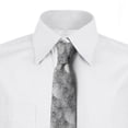 thumbnail image 2 of Abstract Necktie, Curvy Hypnotic Lines Dots, Dress Tie, 3.7", Black and White, by Ambesonne, 2 of 3