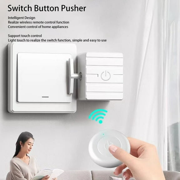 Automated Switch Pusher, Remote Touch Enabled, Simple Installation, Control From Anywhere