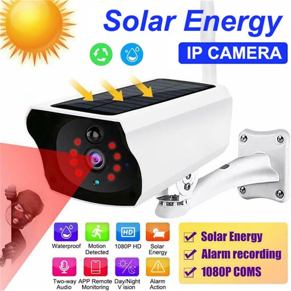 "Wireless HD IP Camera Outdoor Waterproof Night Vision Solar Security Camera Home Security