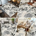 thumbnail image 6 of 8x10 Area Rugs, Black Grey Spring Floral Non-Skid Rubber Backing Large Rectangle Rugs - Living Room Bedroom Home Office, Summer Botanical Watercolor Rustic Indoor Floor Mat Carpets Washable Rug, 6 of 9
