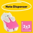 thumbnail image 2 of Post-it Note Dispenser, White Cat Design, 45 sheets of 3 in x 3 in Pink Pop-Up Notes, 2 of 9