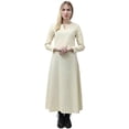 thumbnail image 5 of Robe Médiévale en Lin de Haute Qualité Base Viking Beige Femme Halloween Village Médiéval Femme Robe Maxi Rétro Renaissance, 5 of 5
