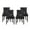 Dark Brown/Midnight, variant on Noble House Will Faux Leather Tufted Dining Chairs, Set of 4, Cognac Brown and Matte Black