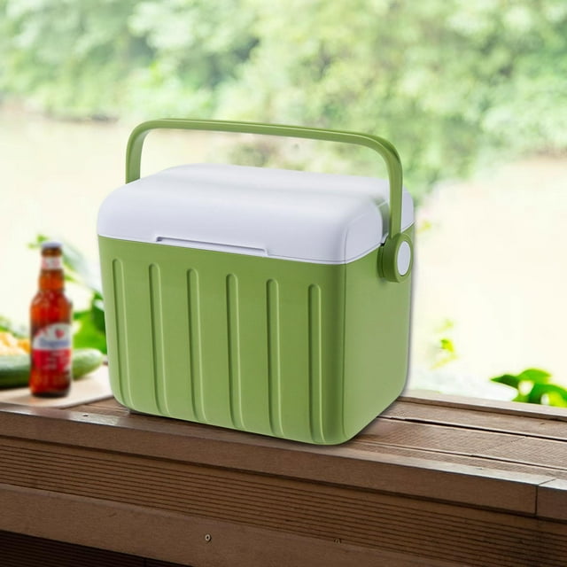 Nevera portátil con retención de frío/calor, almacenamiento versátil de bebidas personales Verde