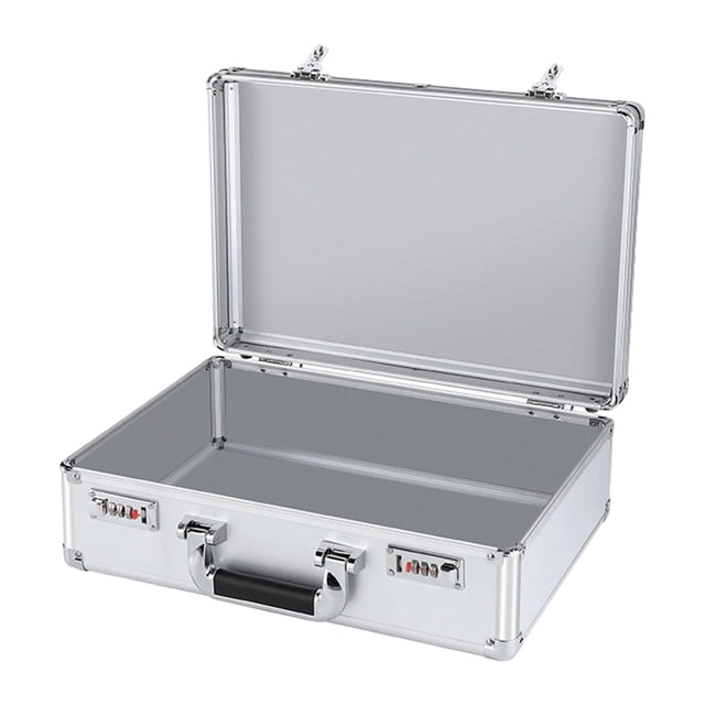 Caja de herramientas Kusrkot de aleación de aluminio con cerradura portátil