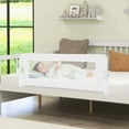 thumbnail image 3 of Costway 2 PCS 42" Toddler Foldable Bed Rail with Adjustable Safety Strap Bedrail Guard White, 3 of 7