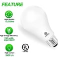 thumbnail image 2 of ENERGETIC A21 LED Light Bulb, 150W Equivalent 20w, Dimmable, Super Bright 2600lm, 4000K Cool White,E26 Medium Base,UL Listed,4-Pack, 2 of 5
