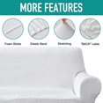 thumbnail image 3 of Housse de Sofa en Velours, Housse de Sofa Extensible, Housse pour Canapé en Cuir - Housse de Sofa en Polyester Spandex et Housse de Canapé pour Chiens, Protège-Sofa 1 Pce (Ivoire - Sofa Extra Grand), 3 of 6