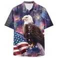 thumbnail image 4 of Yindaity July 4th Shirts for Men USA 4th of July Shirts for Men American Flag Short Sleeve Patriotic Independence Day Tee Top(Purple,XL), 4 of 6