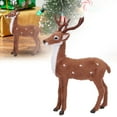 thumbnail image 2 of Deer Figurines Toys Decor 9.1"x6.5"x1.7", Cute Fawn Doe Christmas Home Decor Resin Ornament Cake Topper Party Desktop Decoration for Birthday Wedding Anniversary, 2 of 9