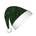 thumbnail image 2 of Haiem Green Bright Web with Spiders Pattern Santa Hat Confortable Velvet Christmas Hat for Christmas Party Favors Fit for Adults and Kids, 2 of 6