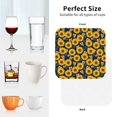 thumbnail image 6 of Fuzoiu Sunflowers Print Leather Coasters Set,Drink Coasters Set of 4,for Tabletop Protection, Durable PVC Coasters,Home Décor and Housewarming Gift-Square, 6 of 6