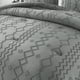thumbnail image 5 of Juego de edredón JML de 3 piezas tamaño queen con fundas de almohada, edredón geométrico de microfibra, gris oscuro, 5 of 7