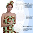 thumbnail image 6 of Colevkie 2 Pieces Women Bath Towel Set Bath Skirt & Shower Cap Quick Drying Portable Adjustable for Bathroom Travel Beach Sauna Wrap Towel Hair Drying Cap Printed Cute Kittens Pattern, 6 of 8