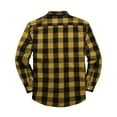 thumbnail image 3 of purcolt Mens Flannel Shirt Regular Fit Long Sleeve Casual Vintage Button Down Plaid Shirt with Pockets, 3 of 3