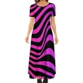 thumbnail image 2 of Robe Rayée Abstraite Forme Géométrique Streetwear Bohemia Longues Robes Femme Robe Maxi Moderne Cadeau d'Anniversaire, 2 of 5