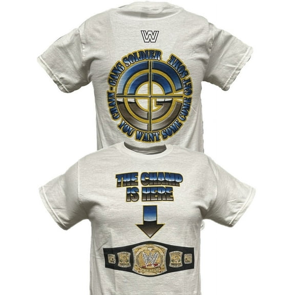 John Cena The Champ Is Here Title Belt Mens White T-shirt S