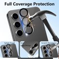 thumbnail image 3 of Dteck 3-Pack Camera Lens Protector for Samsung Galaxy S25 Plus,Tempered Glass Camera Protector Back Lens Cover, Ultra HD, 9H Hardness, Anti-Scratch, Case Friendly,Easy Installation,Clear, 3 of 6