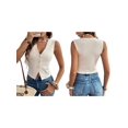 thumbnail image 3 of Women'S Sleeveless Knit Vest Top Business Casual Button Up Work Blazer Vests Waistcoat L, 3 of 9