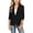 Black, variant on Grblisyd Girls Solid Color Lapel Suit Coat Button Down Half Long Seeve Blazer Jacket