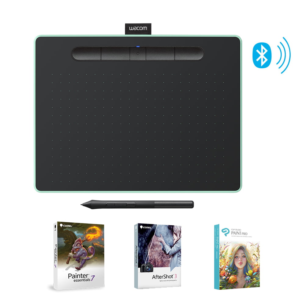 Medium Green Wacom Intuos Creative Pen Tablet with Bluetooth 