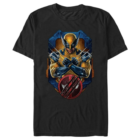 Men's Marvel: Deadpool & Wolverine Claw Pose Portrait Graphic T-Shirt