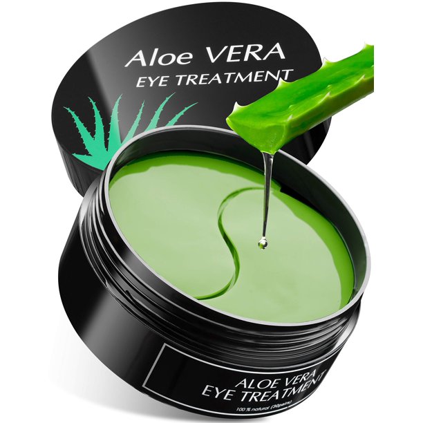 Mascarilla de tratamiento de ojos de aloe vera (30 pares) Reduce la hinchazón, las arrugas y las bolsas debajo de los ojos Aclara las ojeras Parches debajo de los ojos Hidrata y antienvejecimiento de