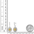 thumbnail image 2 of Gem Stone King 3.64 Ct Oval Yellow Citrine 925 Sterling Silver Earrings, 2 of 4