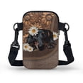 thumbnail image 2 of HELLHERO Dachshund and Daisy Pattern Shoulder Purse for Adult Polyester Adjustable Crossbody Bag with Double Layer, 2 of 7